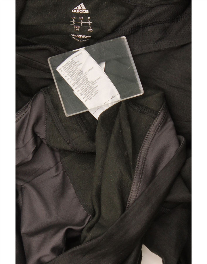 Adidas Męski sweter z kapturem Climawarm, duży, czarny poliester