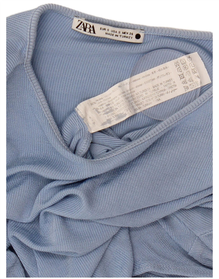 Body damskie ZARA UK 8 Small Blue wiskoza