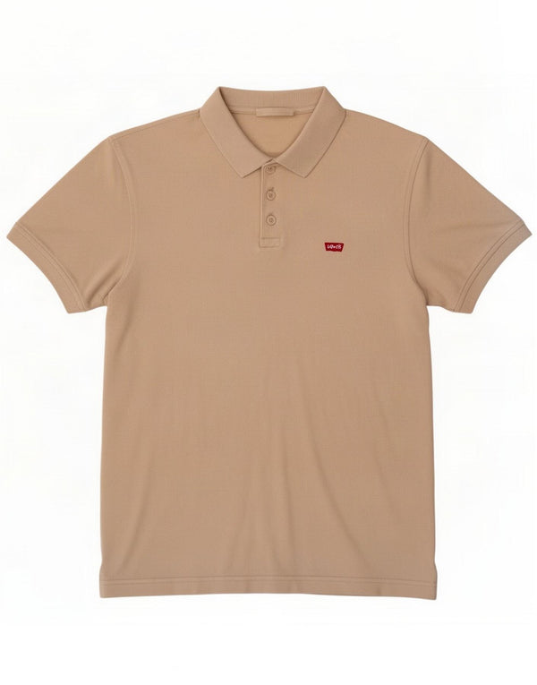 Levi's Mens Standard Fit Polo Shirt Medium Beige Cotton