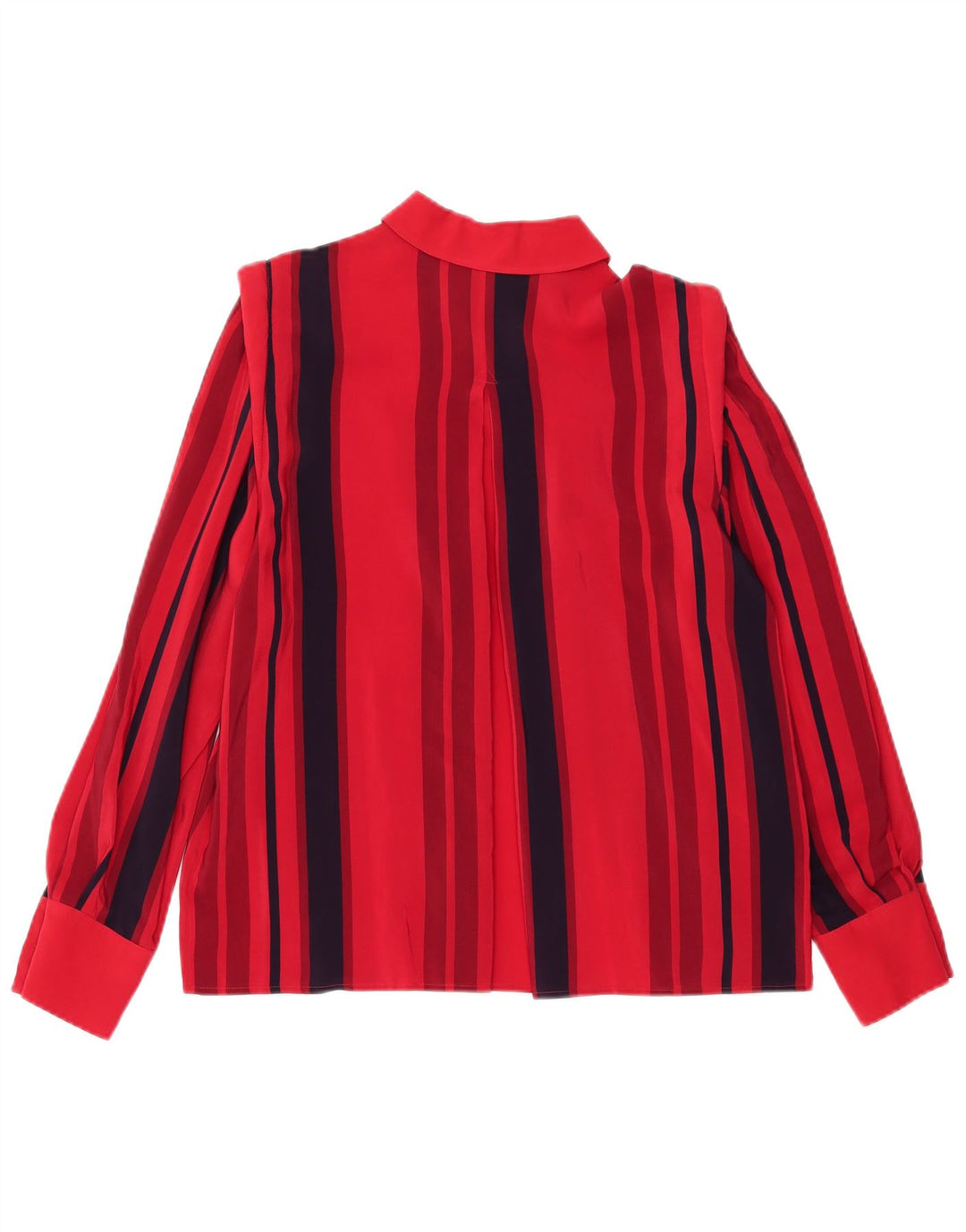 Vintage damska bluzka koszulowa UK 14 w duże czerwone paski