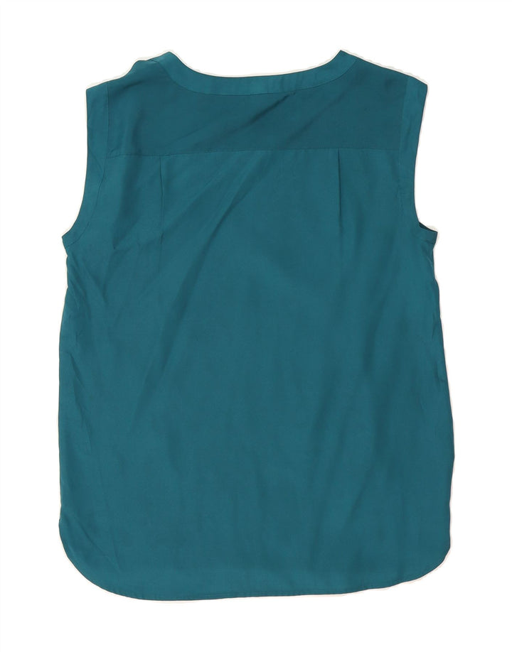J. CREW Womens Sleeveless Blouse Top UK 10 Small Blue Polyester Vintage J. Crew and Second-Hand J. Crew from Messina Hembry 