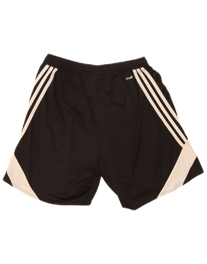 Męskie spodenki sportowe Adidas Climalite, średni czarny poliester z blokami kolorów