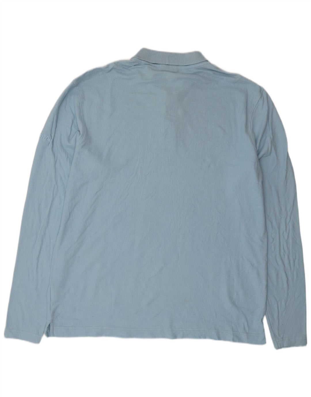 Męska koszulka polo FILA z długim rękawem XL, niebieska, bawełniana