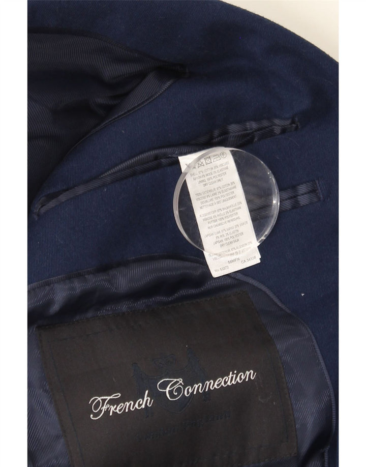 FRENCH CONNECTION Mens 2 Button Blazer Jacket IT 48 Medium Navy Blue