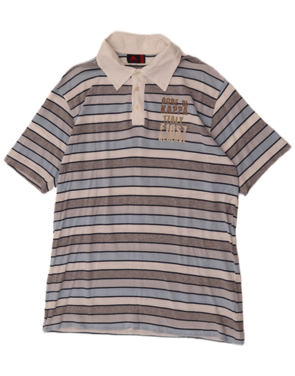 Męska koszulka polo do rugby Kappa z grafiką 2XL, wielokolorowa, bawełniana w paski