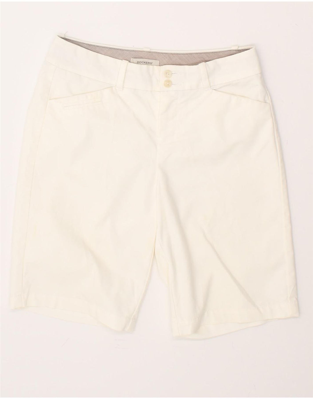 DOCKERS Womens Casual Shorts US 4 Small W27 White Cotton Vintage Dockers and Second-Hand Dockers from Messina Hembry 