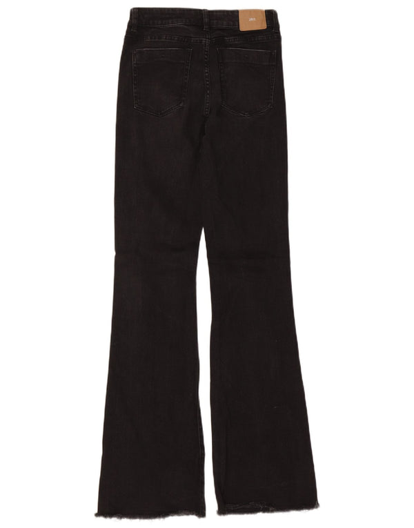 Damskie jeansy rozkloszowane z wysokim stanem Zara EU 36 XS W26 L33 Czarna bawełna