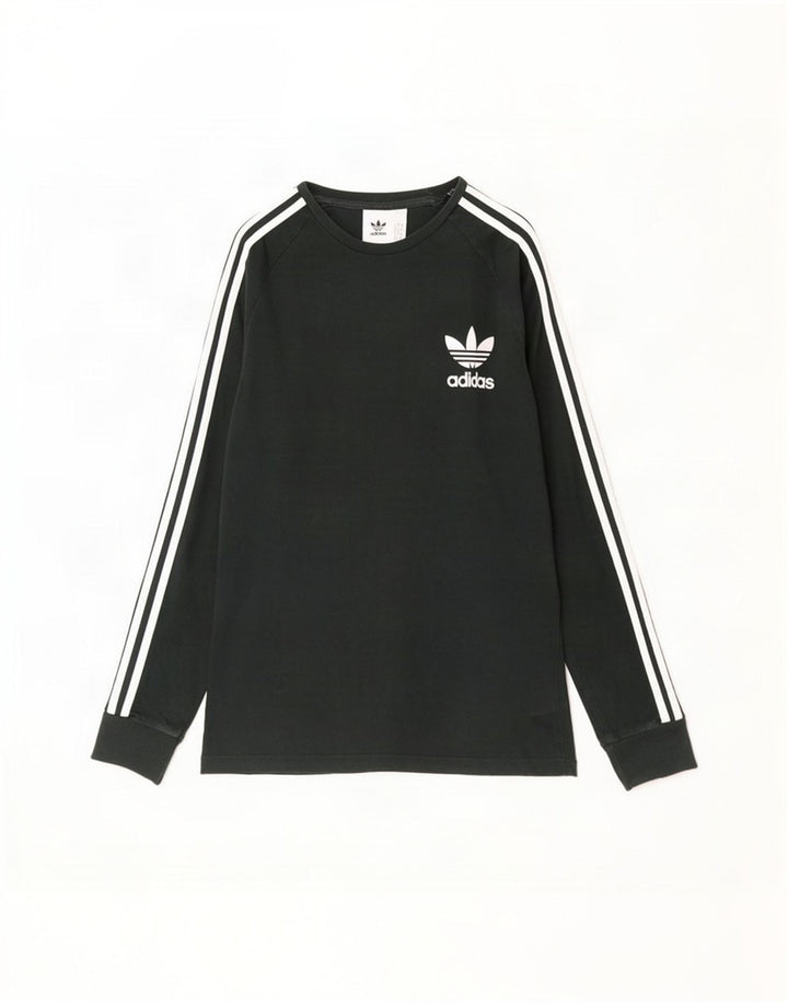 Męskie graficzne top Adidas z długim rękawem, średni zielony