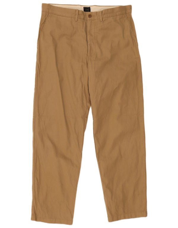 Męskie zwężane spodnie Chino J. CREW W35 L32 Beżowa bawełna