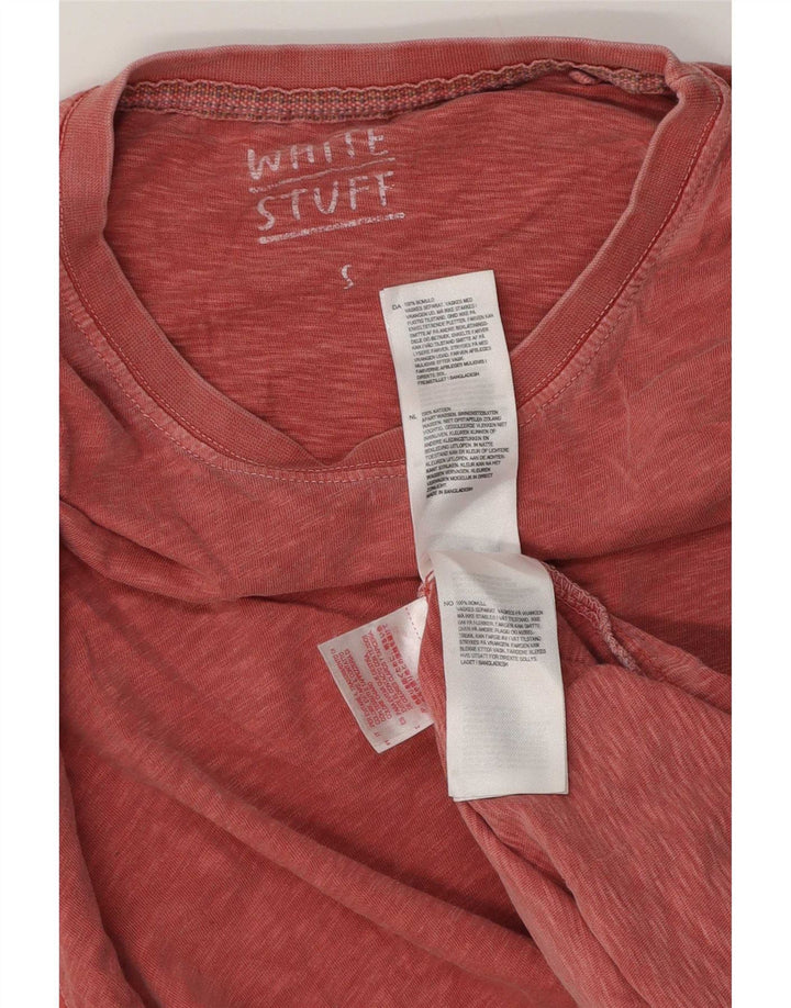 T-shirt męski White Stuff, mały, różowy, bawełniany w plamki
