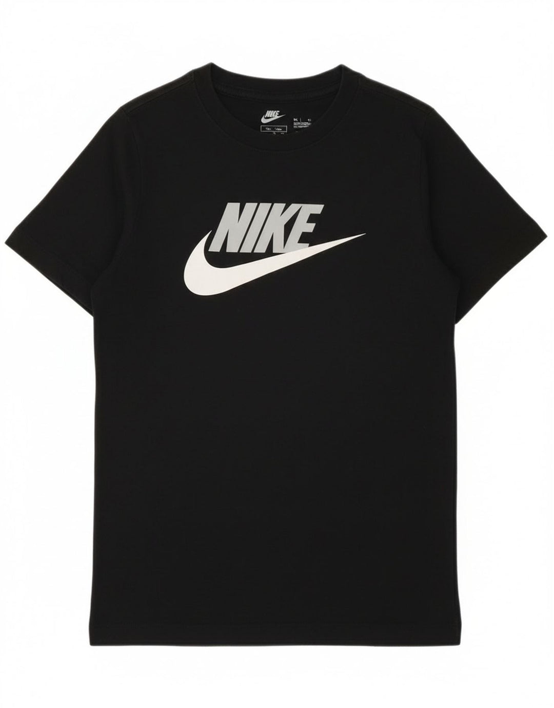 Chłopięcy T-shirt z grafiką Nike na 10-11 lat, średni czarny, bawełniany