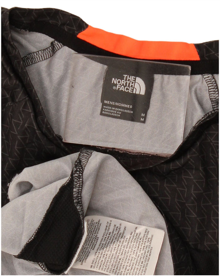 T-shirt męski The North Face, średni czarny, geometryczny poliester