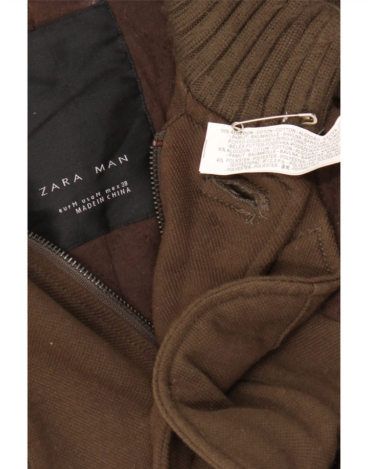 Męska kurtka wiatrówka Zara UK 38, średnia bawełna khaki