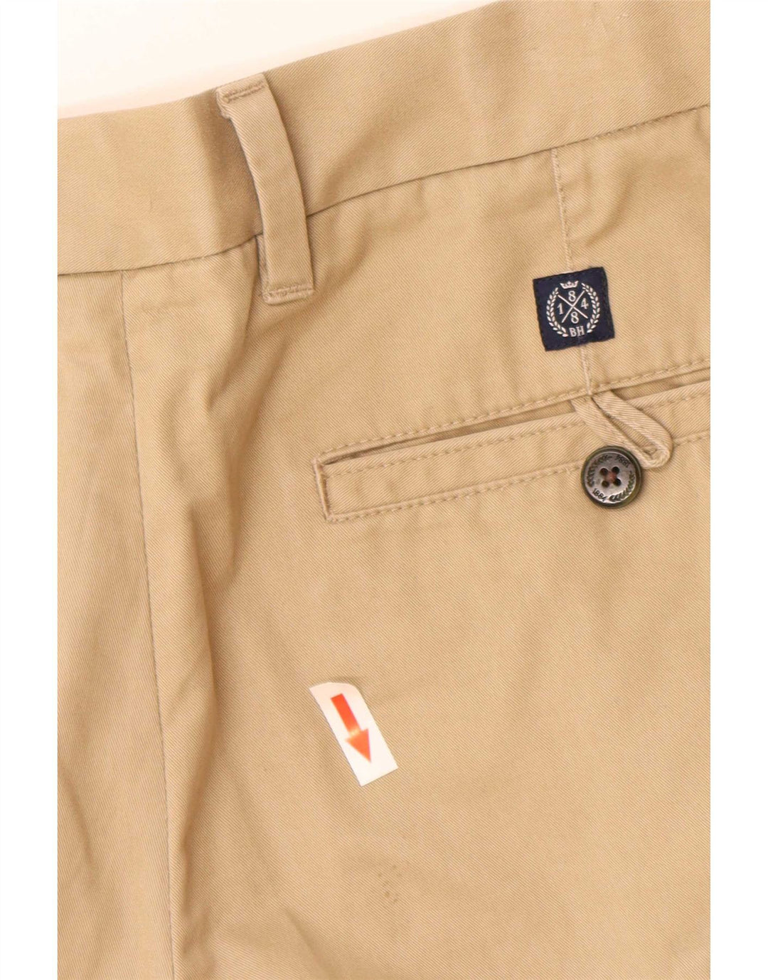 Męskie spodnie chino Marks & Spencer Blue Harbor o regularnym kroju W34 L29 beżowe