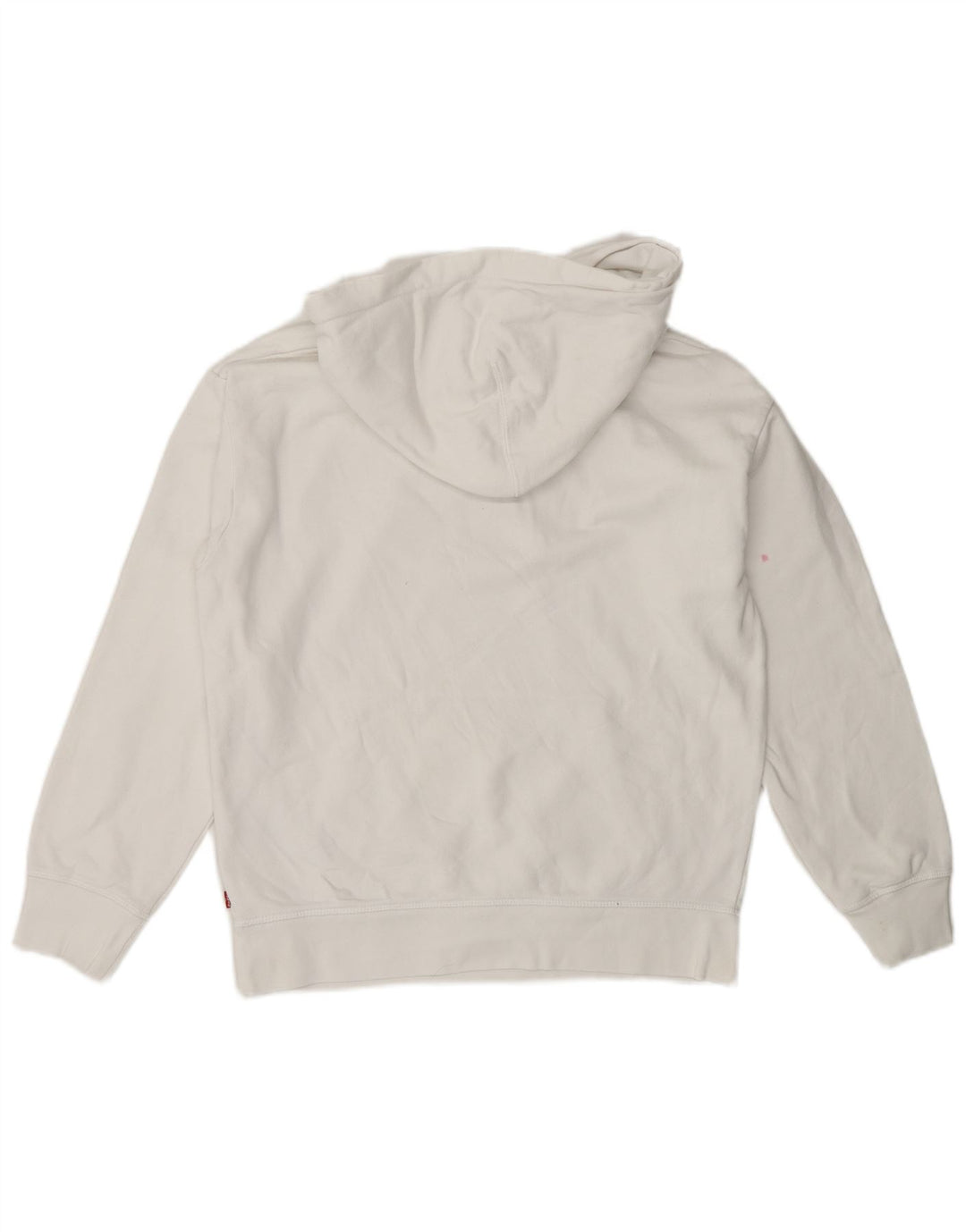 Damski sweter oversize z kapturem i grafiką LEVI'S UK 6 XS, biała bawełna