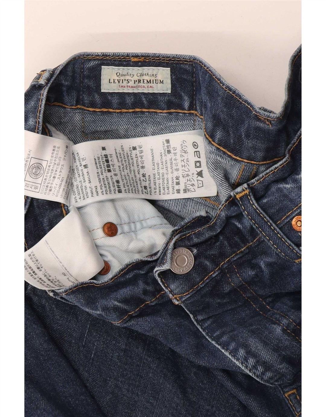 Męskie jeansy slim fit Levi's W30 L30 Niebieskie bawełniane