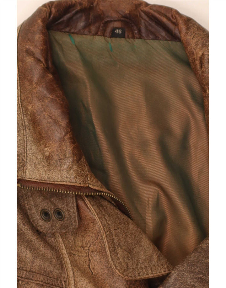 Męska kurtka skórzana Trapper IT 46 Small Brown