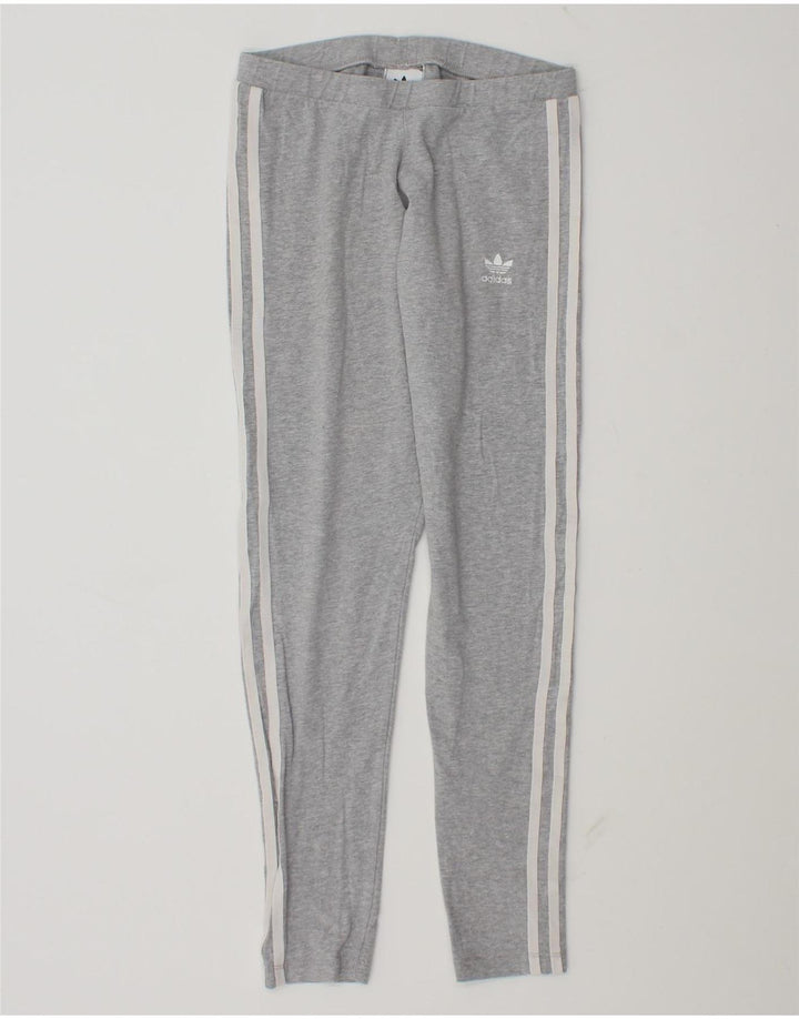 Legginsy Damskie Adidas UK 10 Małe Szare Bawełniane