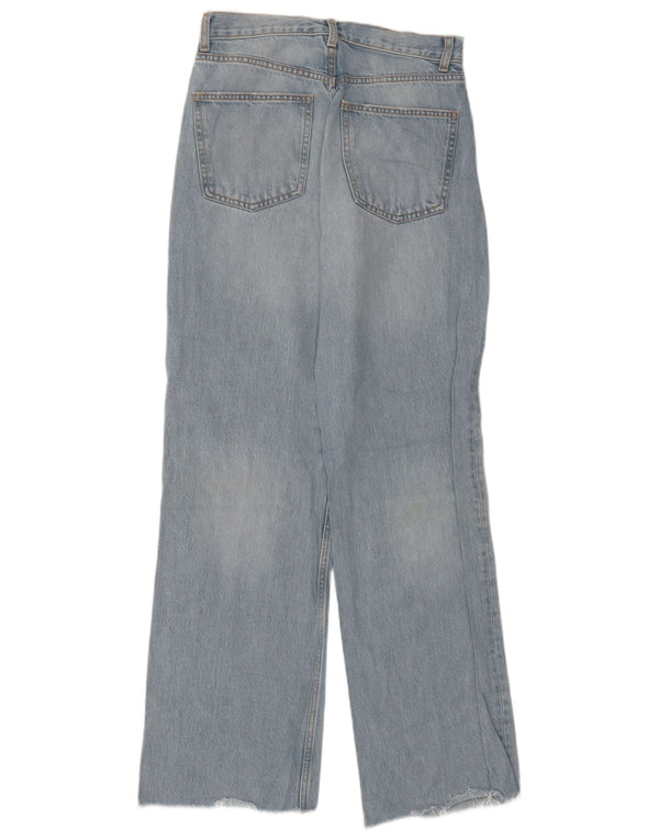 Damskie proste dżinsy Zara z wysokim stanem EU 38 Small W28 L31 Niebieska bawełna