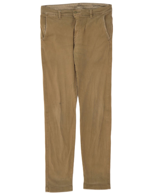 Męskie spodnie chino o standardowym zwężanym kroju Levi's W32 L34, bawełna khaki