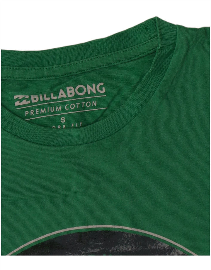 Męski T-shirt z grafiką Billabong, mały, zielony, bawełniany