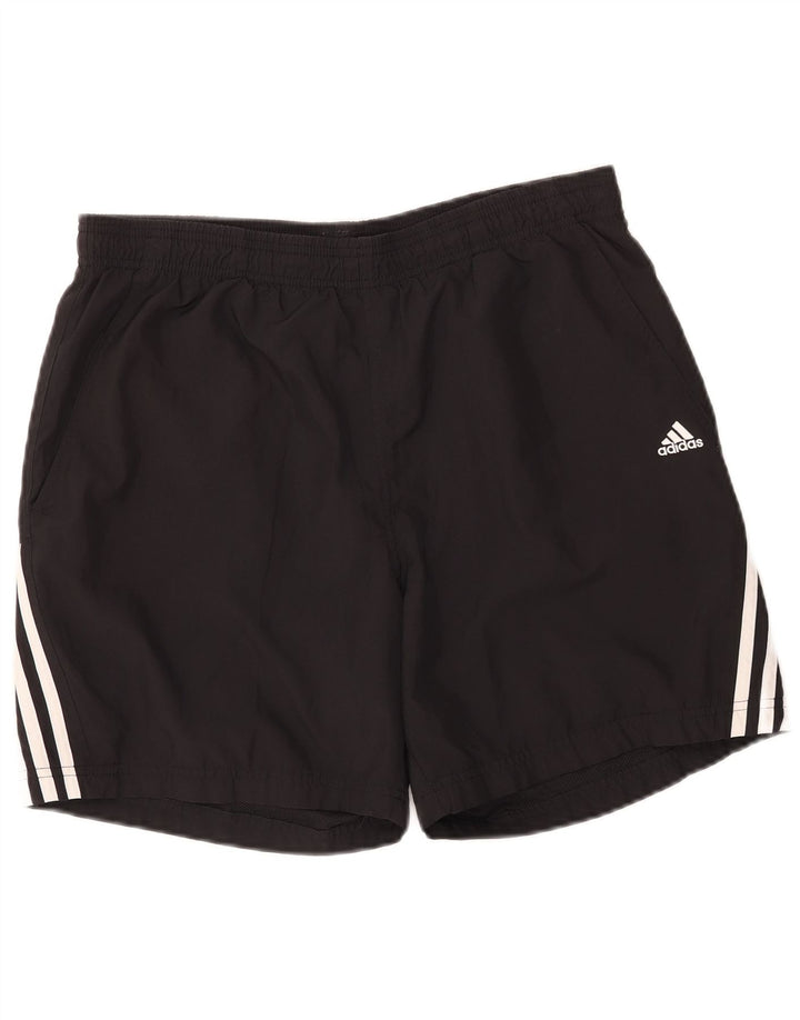 Męskie spodenki sportowe Adidas Climalite, średni czarny poliester