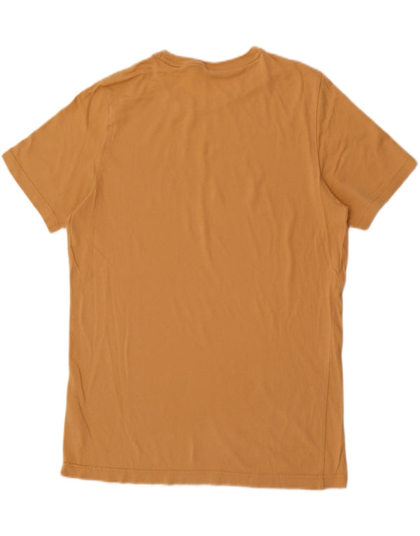 Puma Mens Graphic T-Shirt Top Medium Yellow Cotton