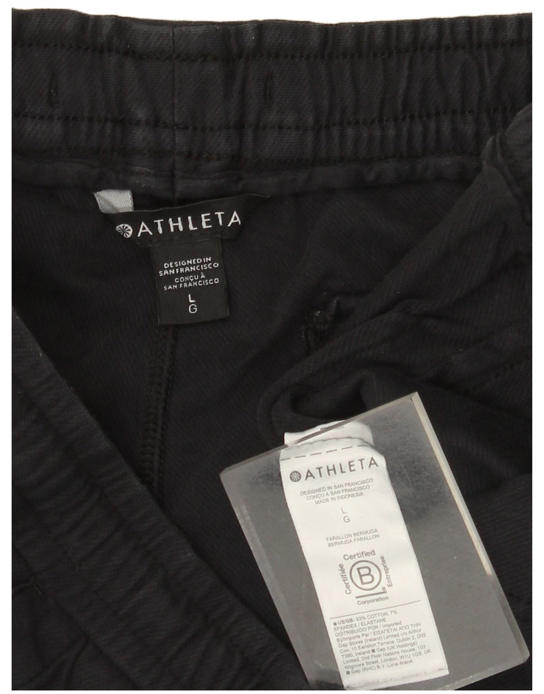 Męskie spodenki chino Athleta, duże, W34, granatowe, bawełniane