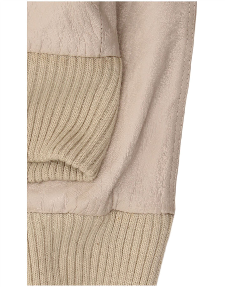 Conbipel Damska kurtka skórzana IT 48 XL Biała skóra