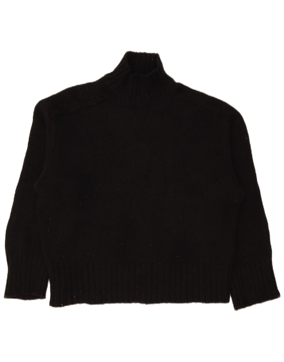 Damski sweter oversize z golfem Zara UK 14, średni czarny