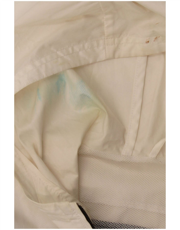 Męska kurtka przeciwdeszczowa Adidas z kapturem UK 38, średni czarny poliester z blokami kolorów