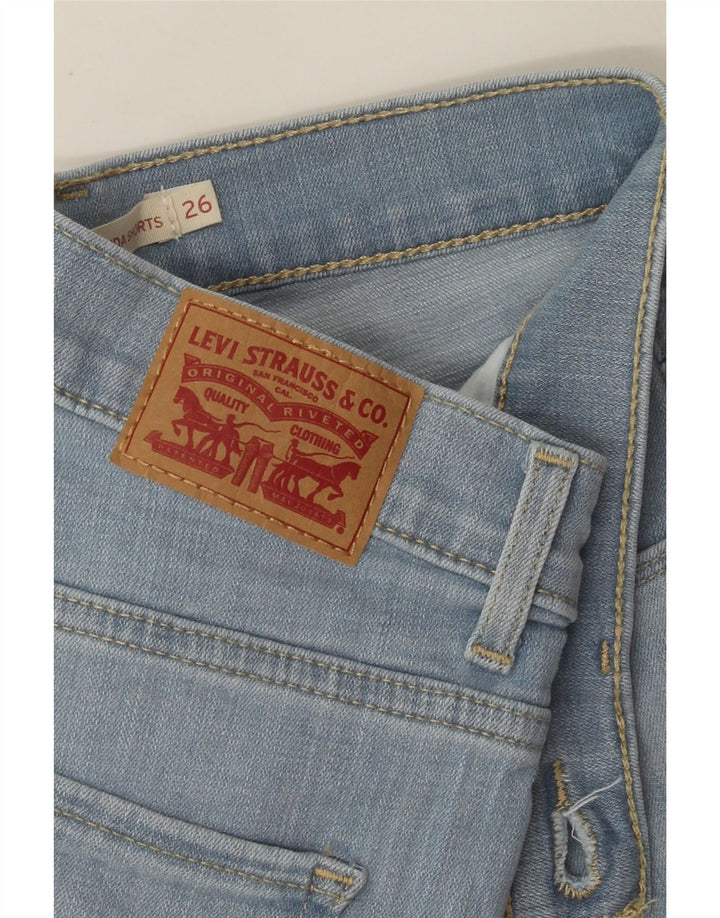 Damskie klasyczne bermudy jeansowe LEVI'S W26 Małe, niebieskie, bawełniane