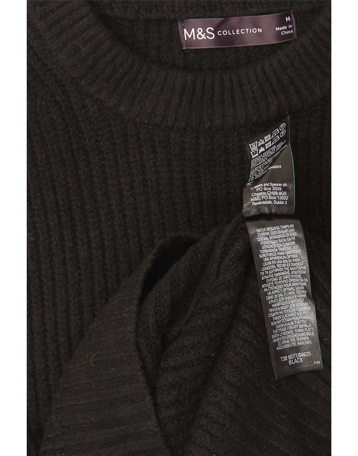 Marks & Spencer Męski podkoszulek z kamizelką, średni czarny poliester