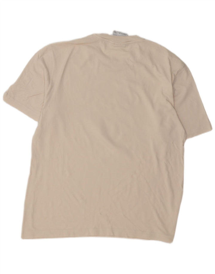 Męski T-shirt z grafiką ADIDAS, duży, biały