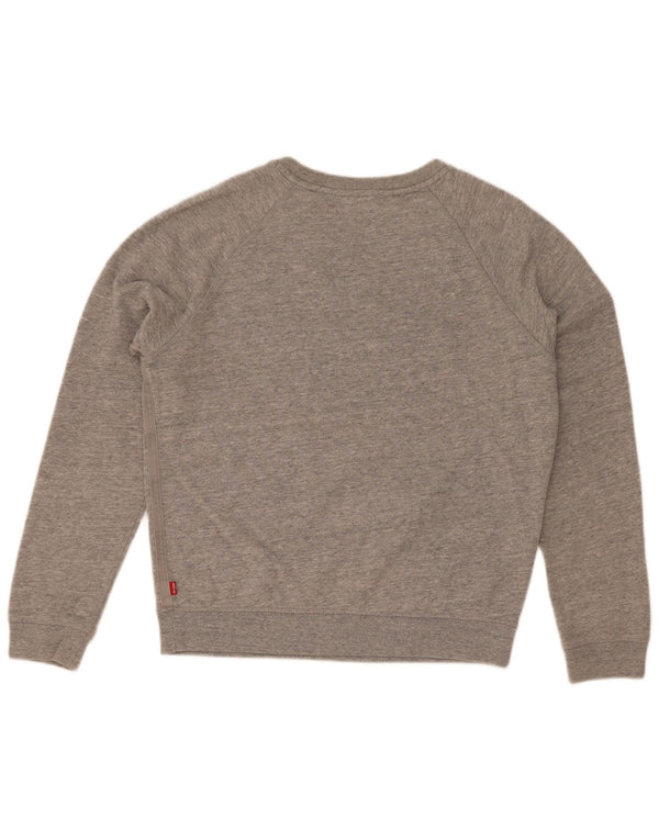 Damska bluza oversize Levi's UK 10, mała, szara, nakrapiana bawełna