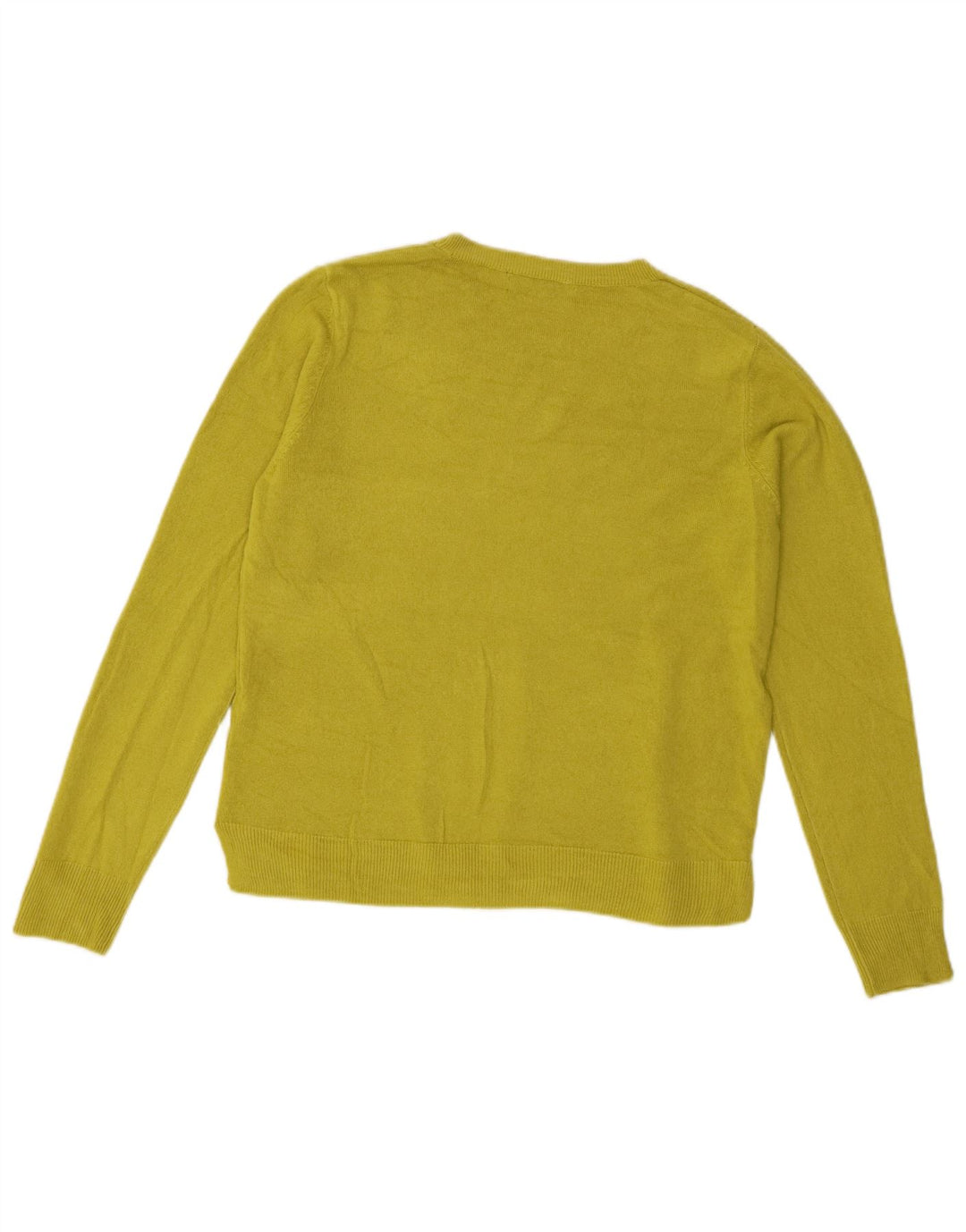 Marks & Spencer Damski sweter z okrągłym dekoltem UK 12, średni zielony akryl