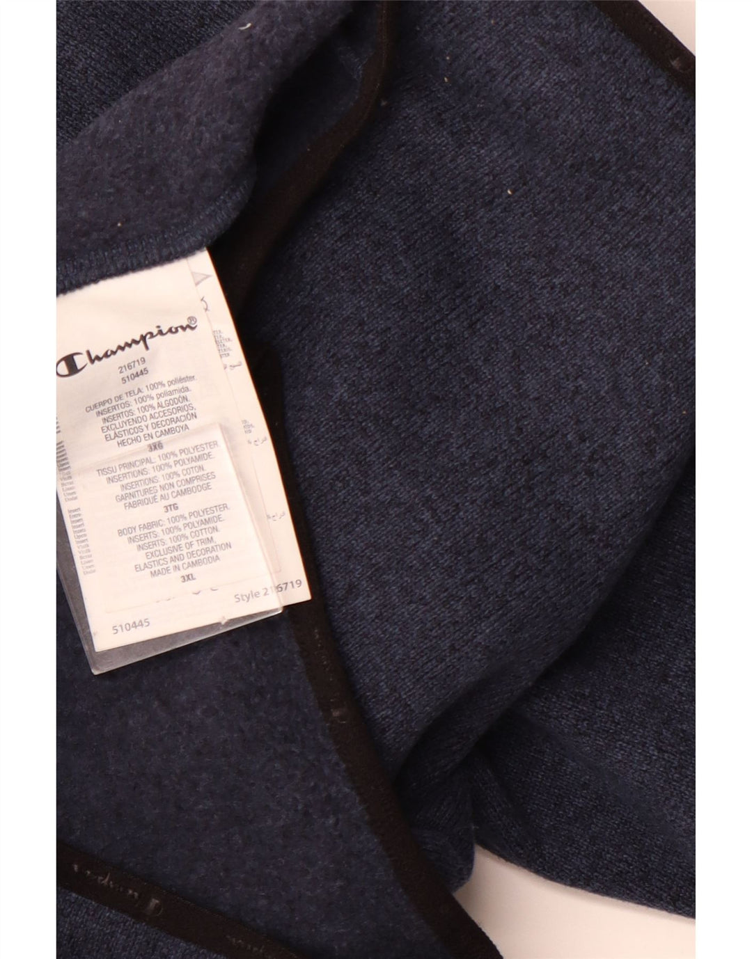 Kurtka męska dresowa CHAMPION 3XL granatowa, poliester