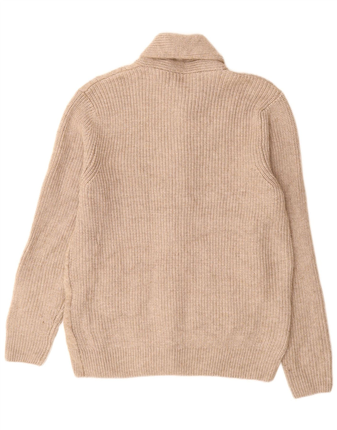 Marks & Spencer Męski sweter rozpinany, duży, beżowy, poliester
