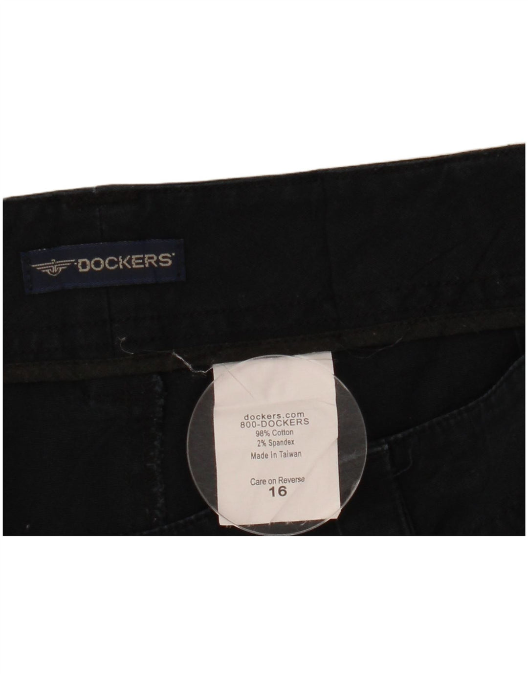 Damskie spodnie Dockers US 16 2XL W38 Granatowa bawełna