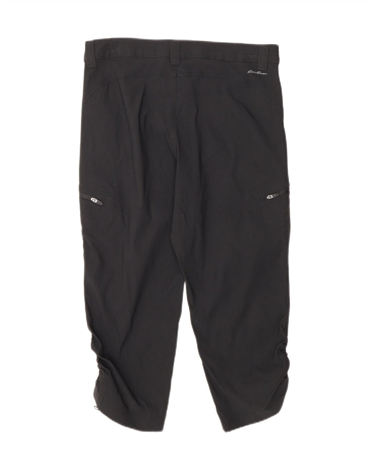 EDDIE BAUER Womens Straight Cargo Capri Trousers US 6 Medium W30 L20 Black Vintage Eddie Bauer and Second-Hand Eddie Bauer from Messina Hembry 
