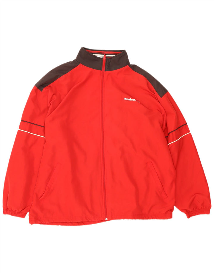 Męska kurtka przeciwdeszczowa Reebok UK 42 XL, poliester w kolorze czerwonym
