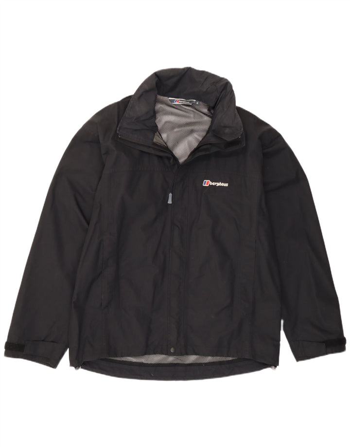 Męska kurtka przeciwdeszczowa z kapturem Berghaus UK 38 Średni czarny nylon