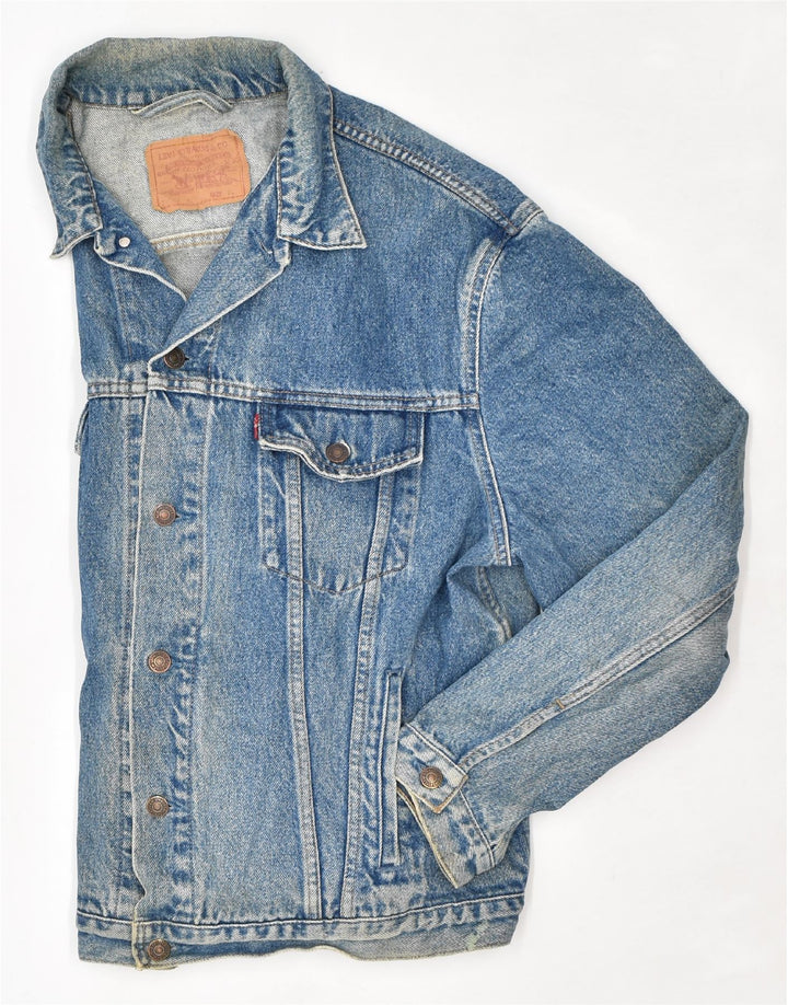 Męska kurtka dżinsowa LEVI'S UK 42 XL, niebieska, bawełniana