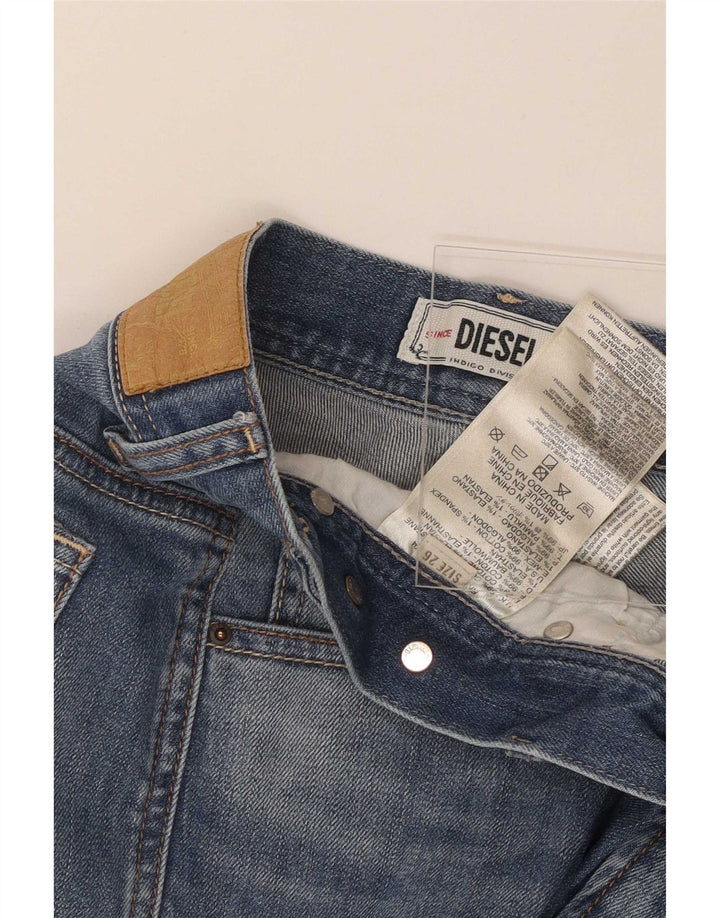 Damskie spodenki jeansowe Diesel, małe W26, niebieskie, bawełniane