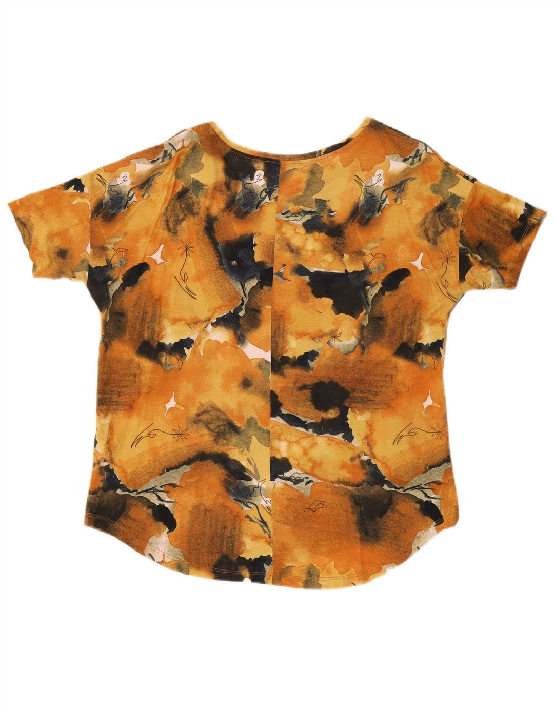 Damska koszulka z grafiką ZARA Top UK 16, duża, pomarańczowa wiskoza Tie Dye
