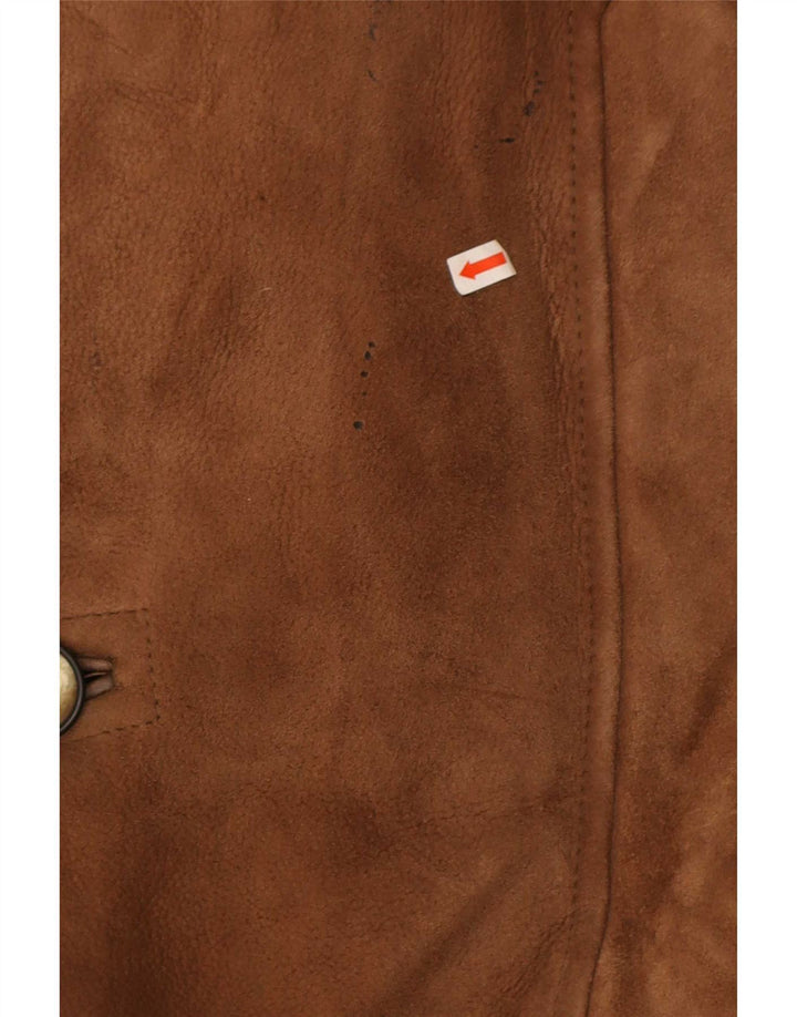 Vintage męska kurtka Shearling IT 48 Średni brązowy Shearling