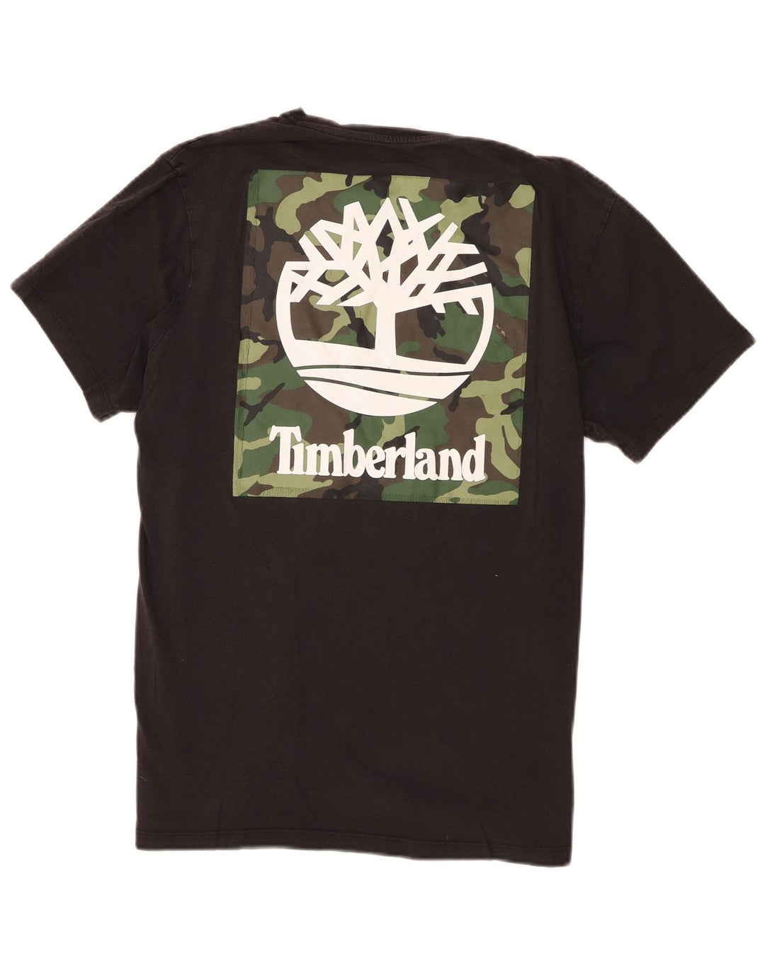 Męski T-shirt z grafiką Timberland, mały, czarny, bawełniany