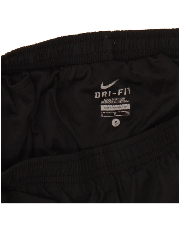 Damskie spodenki sportowe NIKE Dri Fit Graphic UK 8, małe, czarne, z blokami kolorów