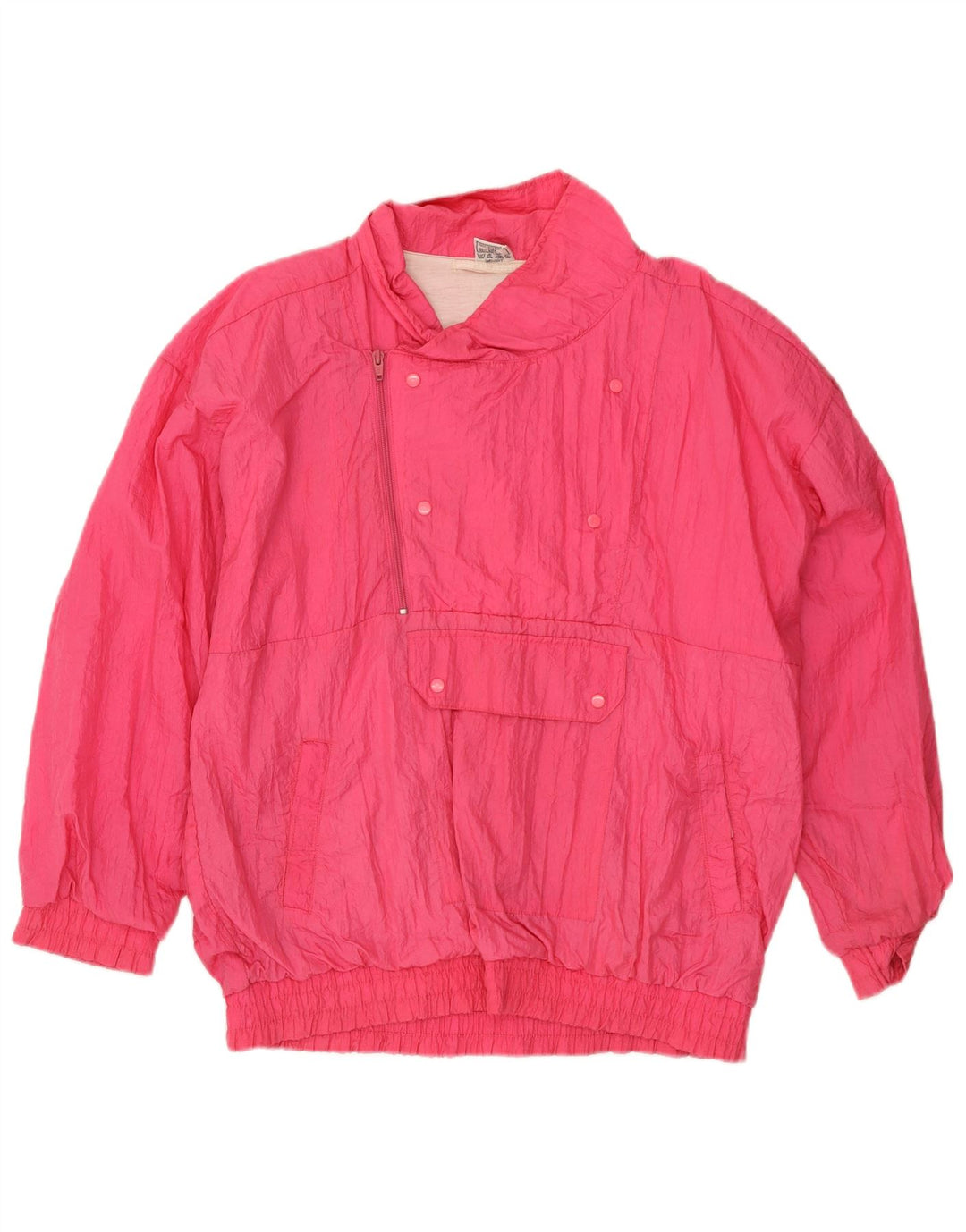 Vintage męska kurtka Anorak UK 42/44, duża, różowa nylonowa