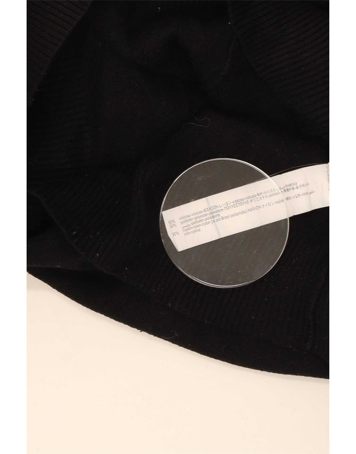 Męski sweter Zara z okrągłym dekoltem, duży, czarny, wiskozowy